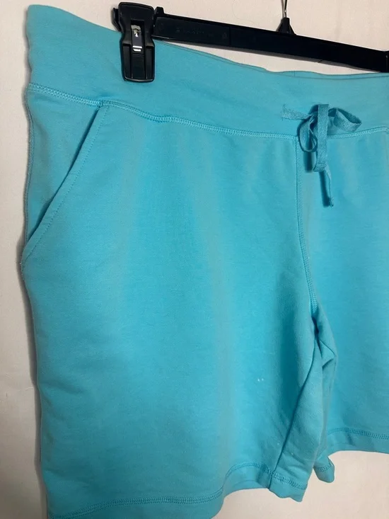 Danskin Aqua Athletic Drawstring Cotton Shorts - Picture 3 of 7